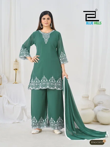 Mahnoor By Blue Hills Georgette Kurtis With Bottom Dupatta
